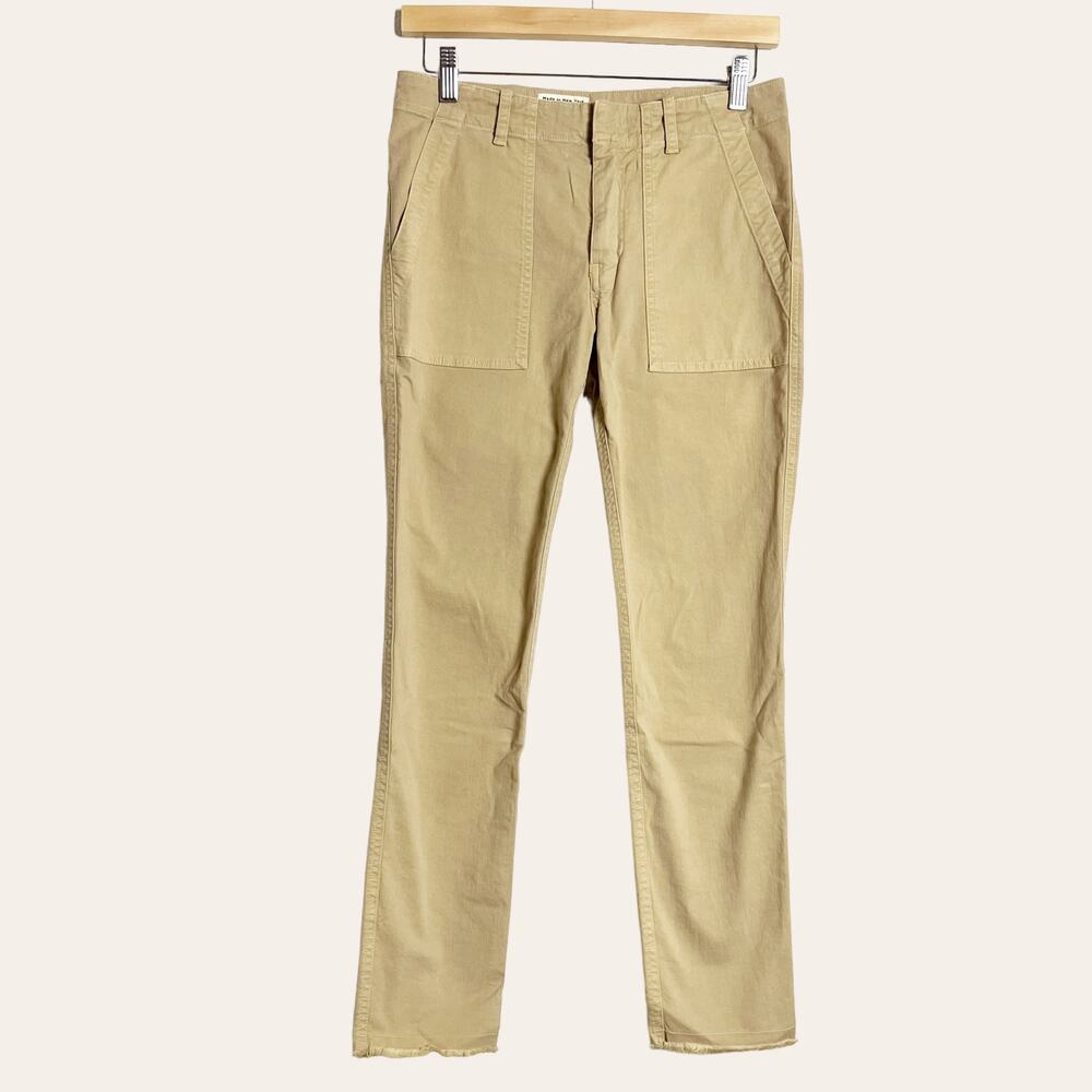 Nili Lotan Jenna Camel Khaki Slim Fit Military Utility Skinny Ankle Pants Size 0